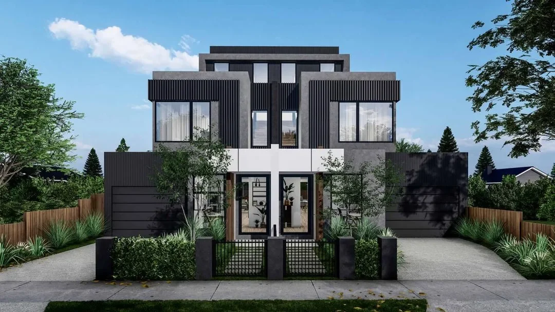 Yarraville - Side by side Townhouse Development - design visualisation